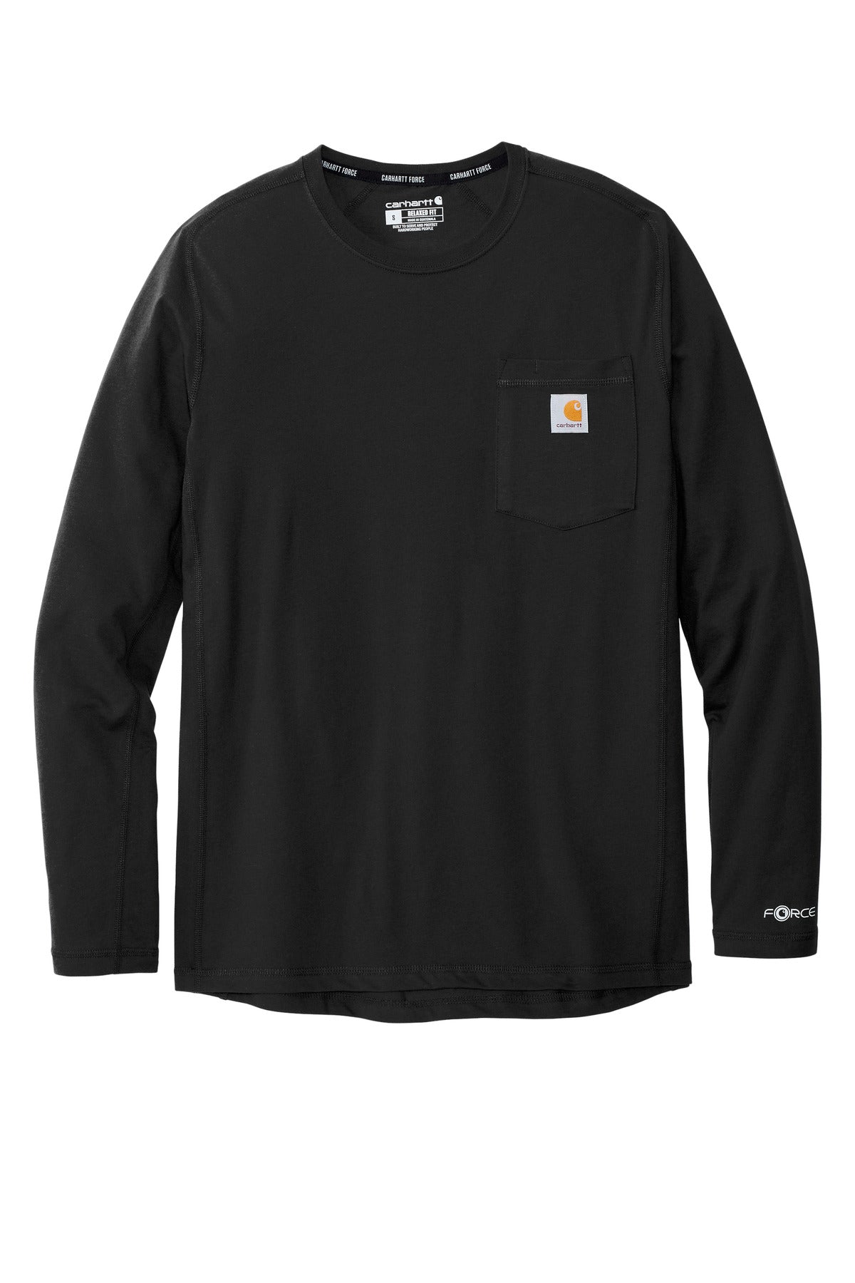 Carhartt Force Long Sleeve Pocket T-Shirt - Black