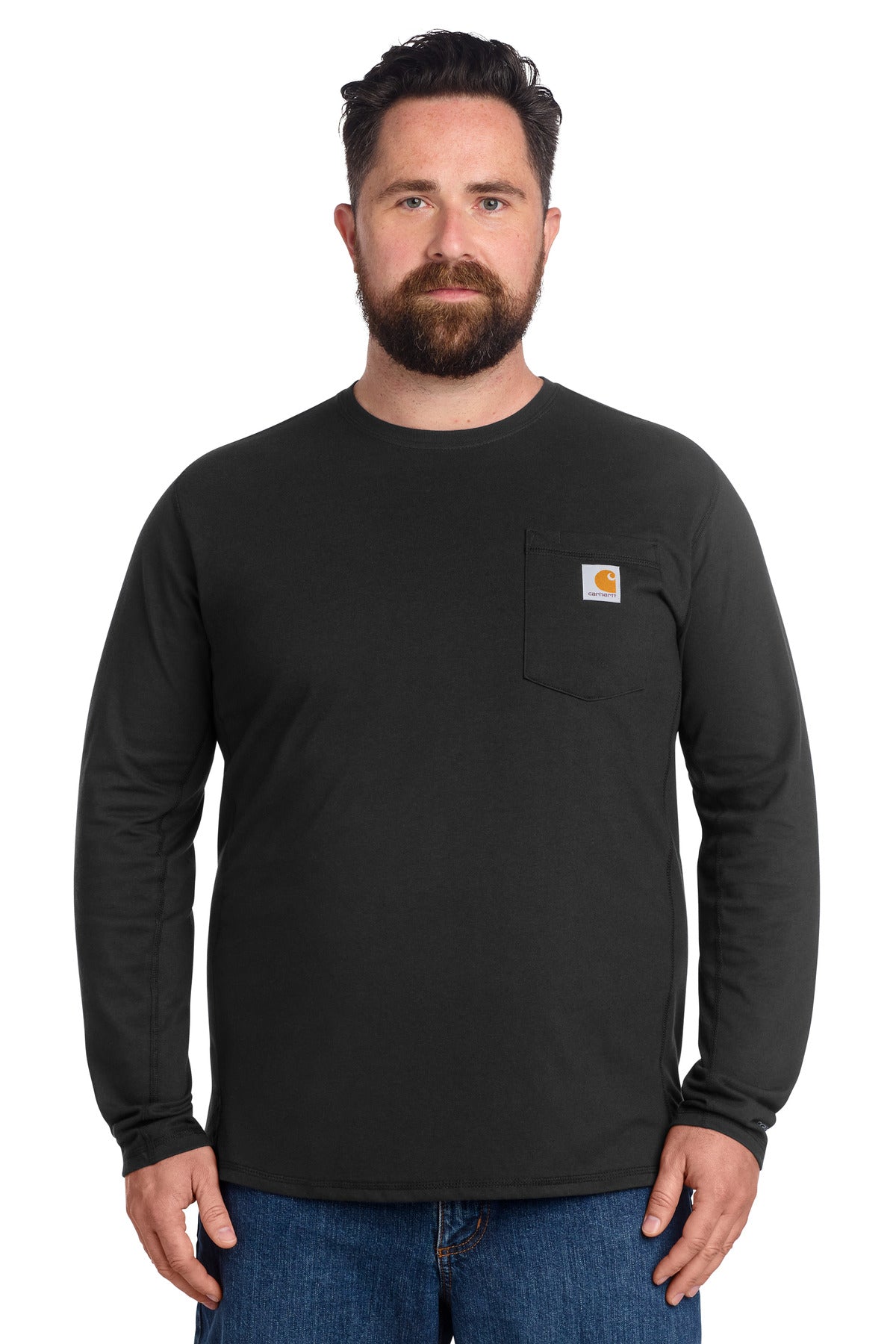 Carhartt Force Long Sleeve Pocket T-Shirt - Black