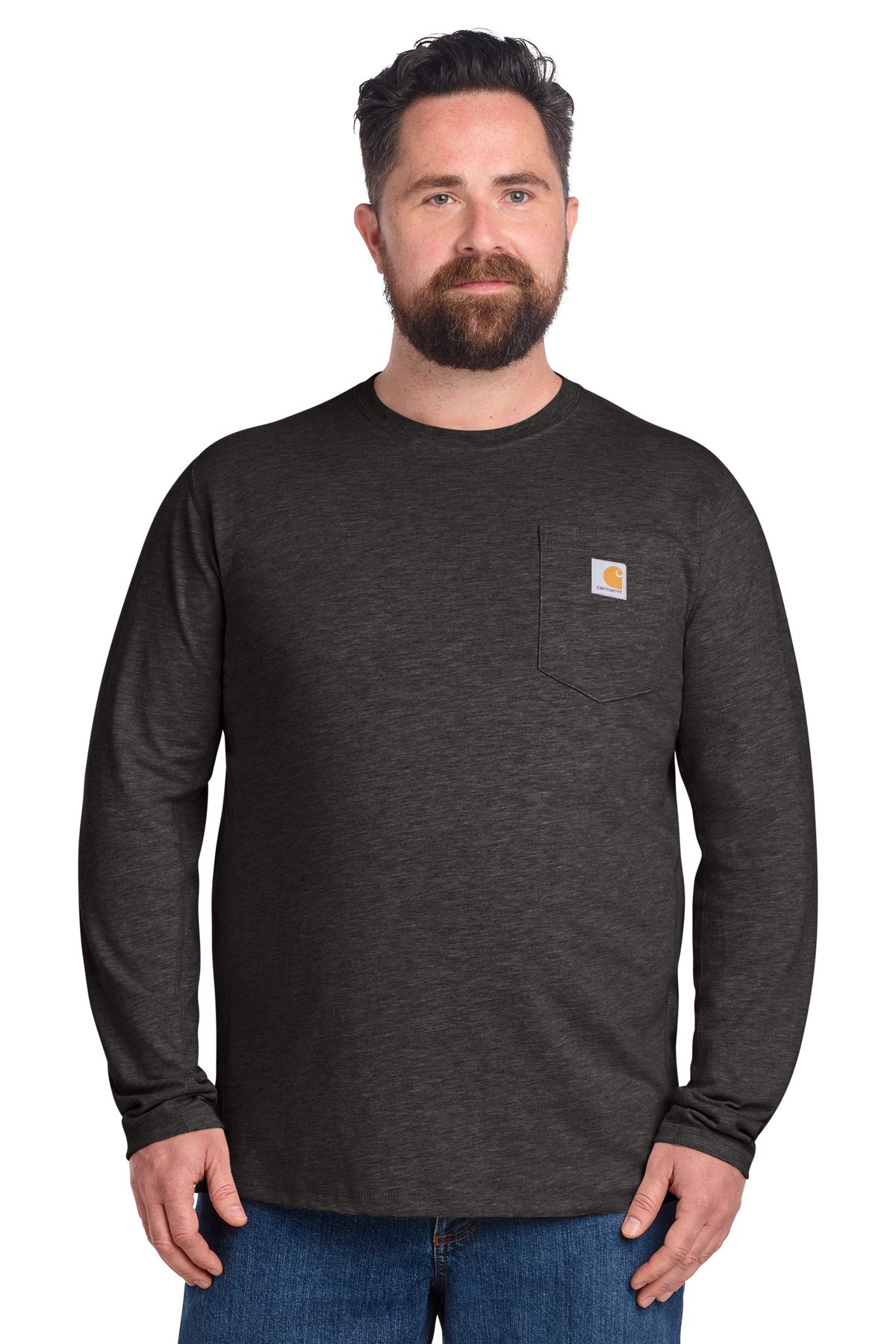 Carhartt Force Long Sleeve Pocket T-Shirt - Carbon Heather