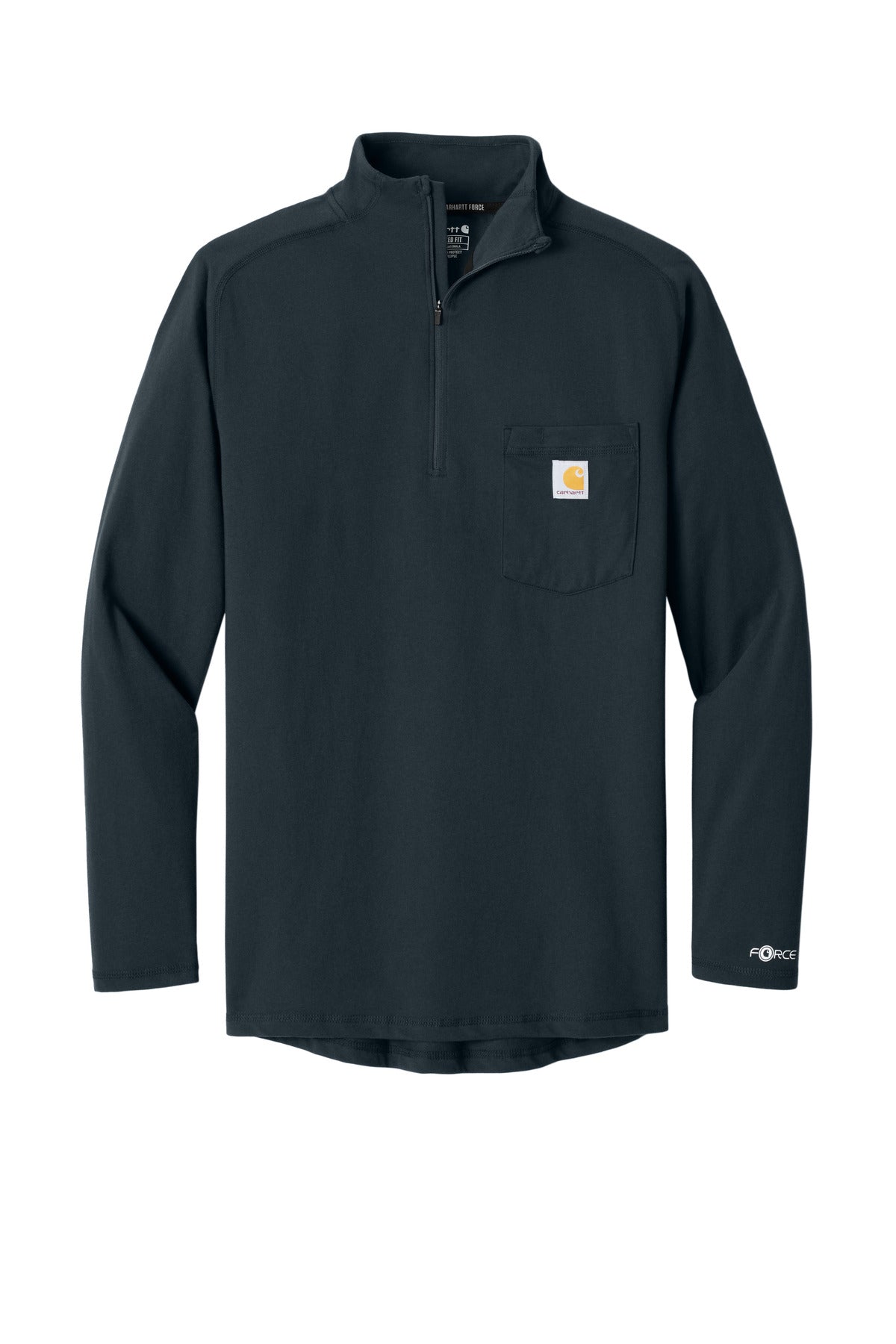 Carhartt Force 1/4-Zip Long Sleeve T-Shirt - Navy