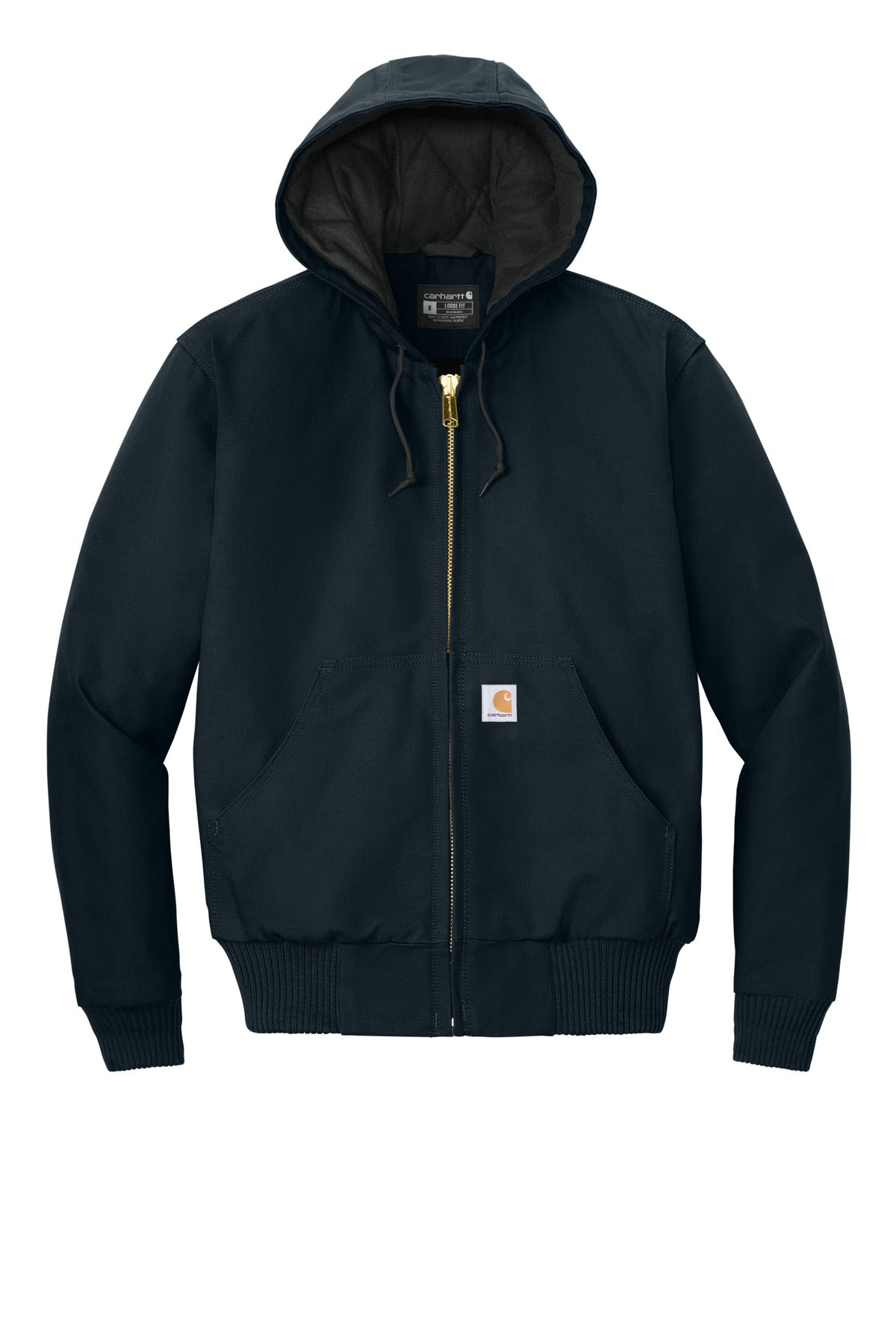 Carhartt Quilted-Flanne-Lined Duck Active Jac - Dark Navy