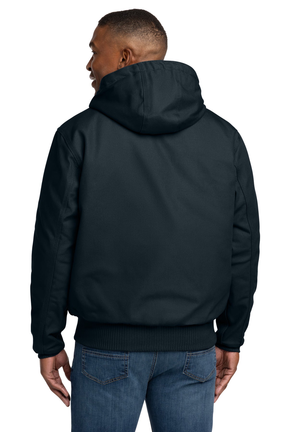 Carhartt Quilted-Flanne-Lined Duck Active Jac - Dark Navy