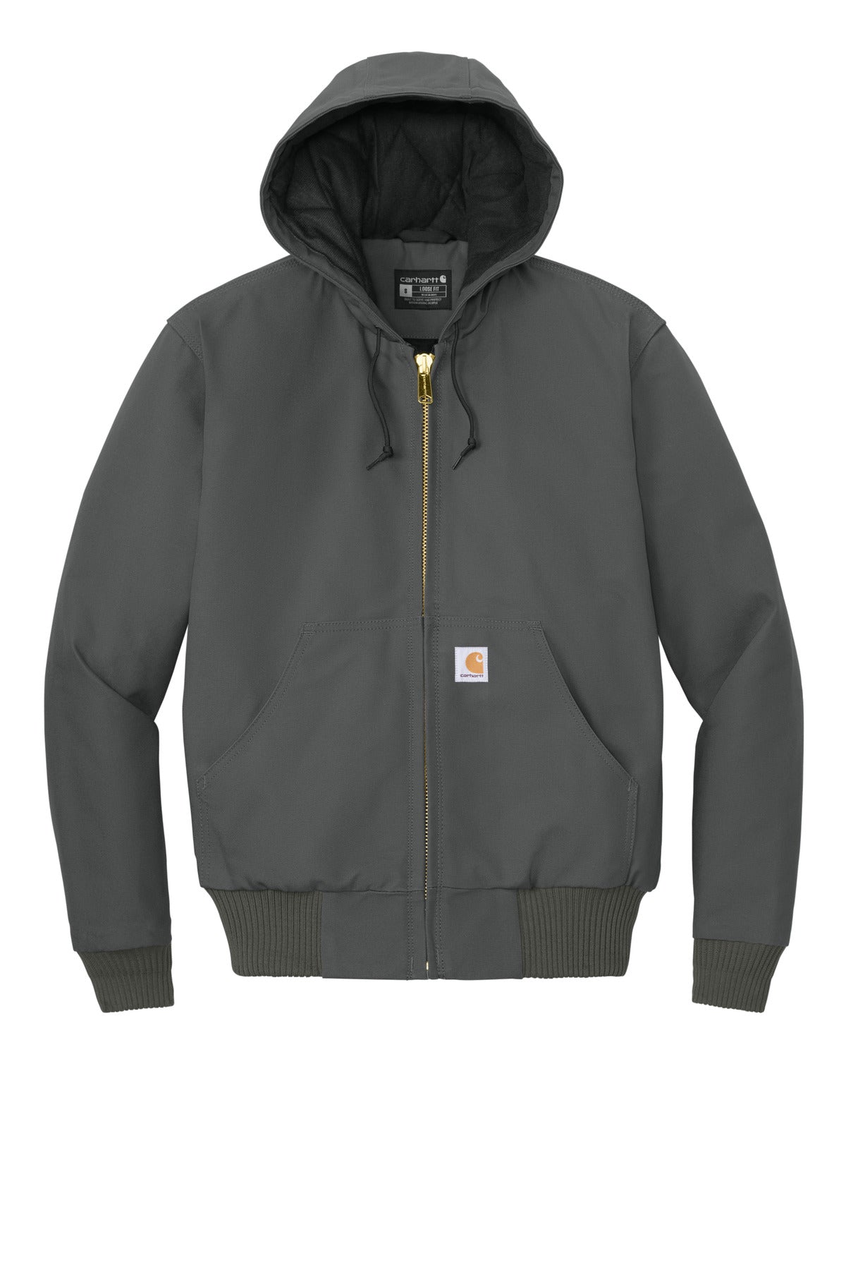 Carhartt Quilted-Flanne-Lined Duck Active Jac - Gravel
