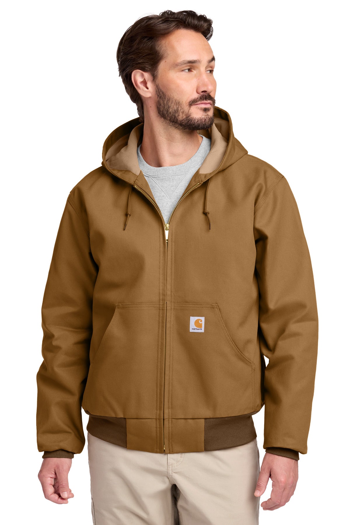 Carhartt Thermal-Lined Duck Active Jac - Carhartt Brown