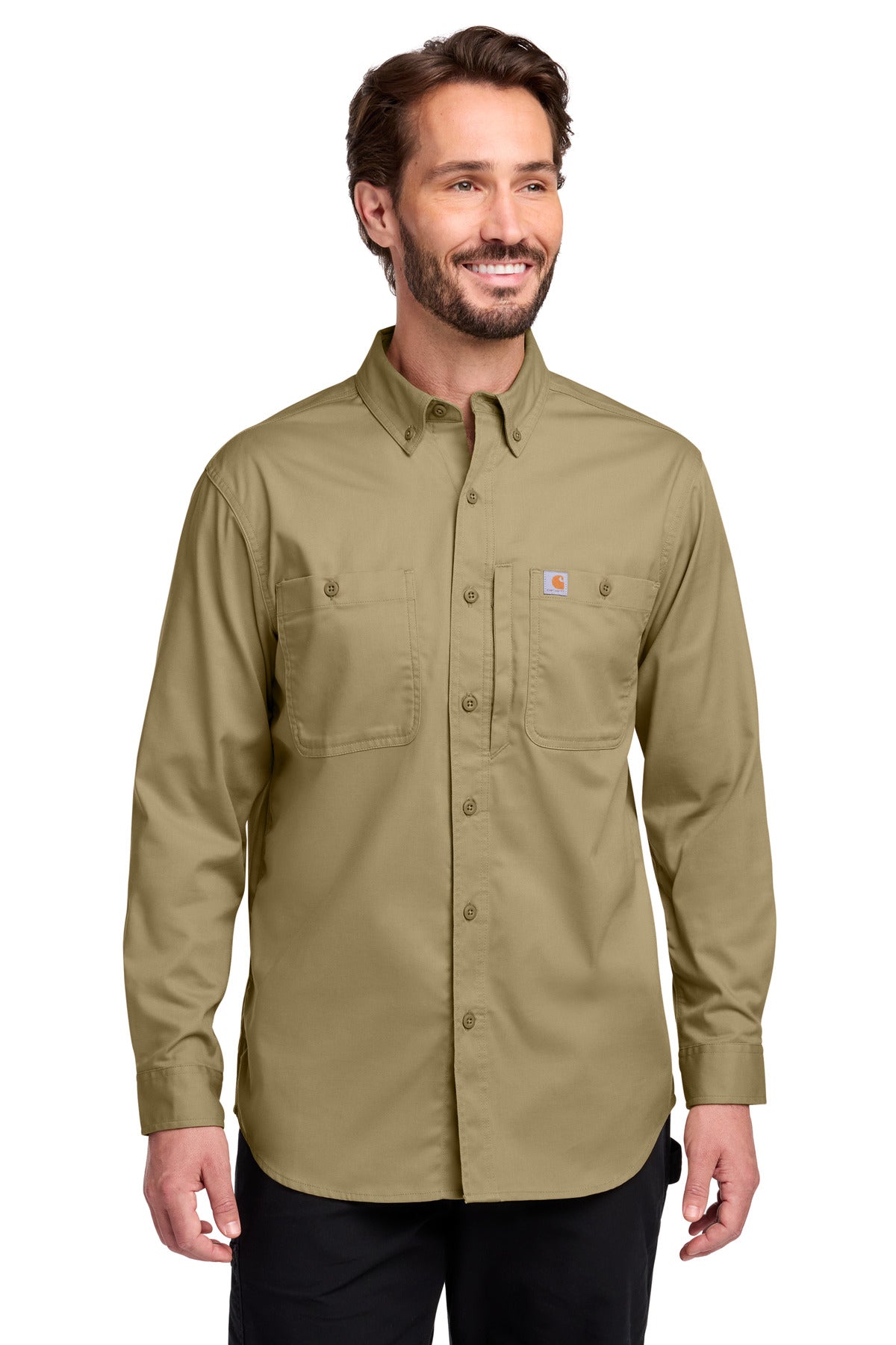 Carhartt Rugged Professional Series Long Sleeve Shirt - Dark Khaki