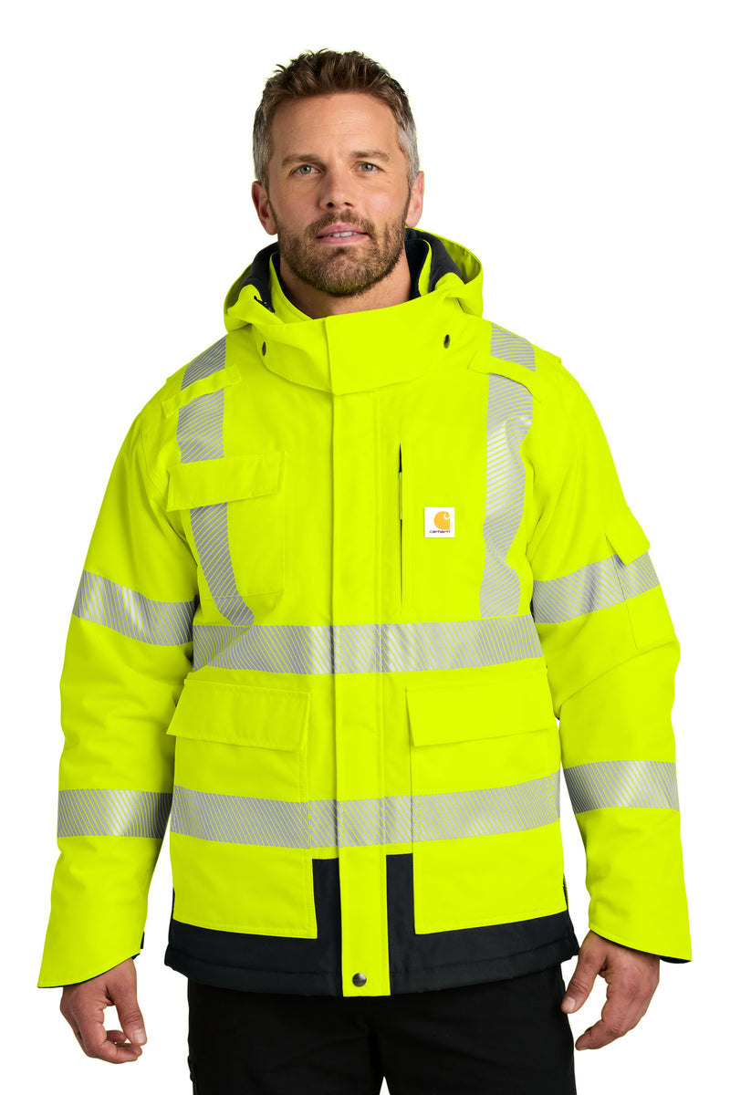 Carhartt ANSI 107 Class 3 Waterproof Heavyweight Insulated Jacket - Brite Lime