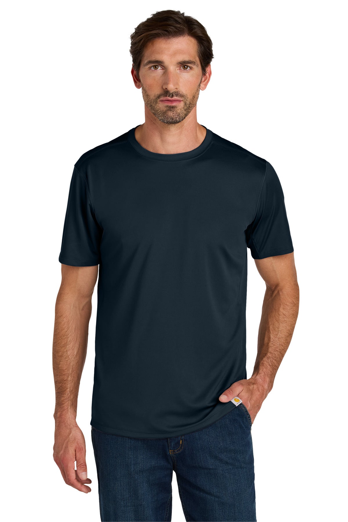Carhartt Force Sun Defender Short Sleeve T-Shirt - Navy