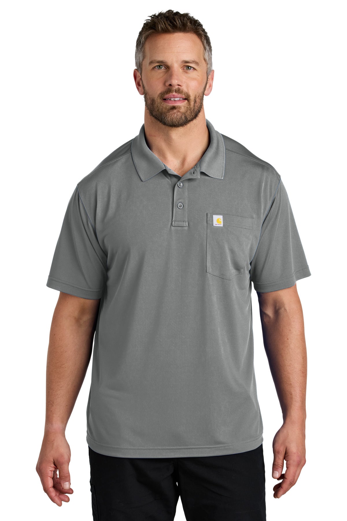 Carhartt Force Snag-Resistant Pocket Polo - Asphalt Grey