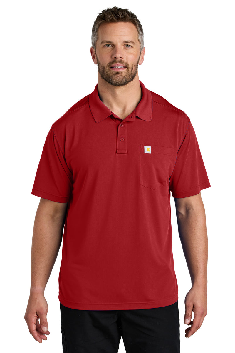 Carhartt Force Snag-Resistant Pocket Polo - Crimson Red