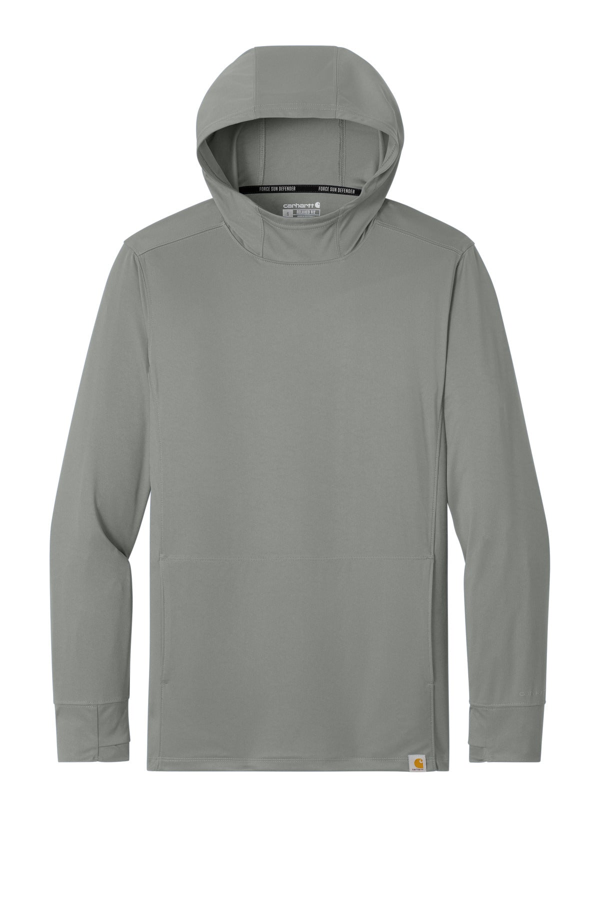 Carhartt Force Sun Defender Long Sleeve Hooded T-Shirt - Asphalt Grey