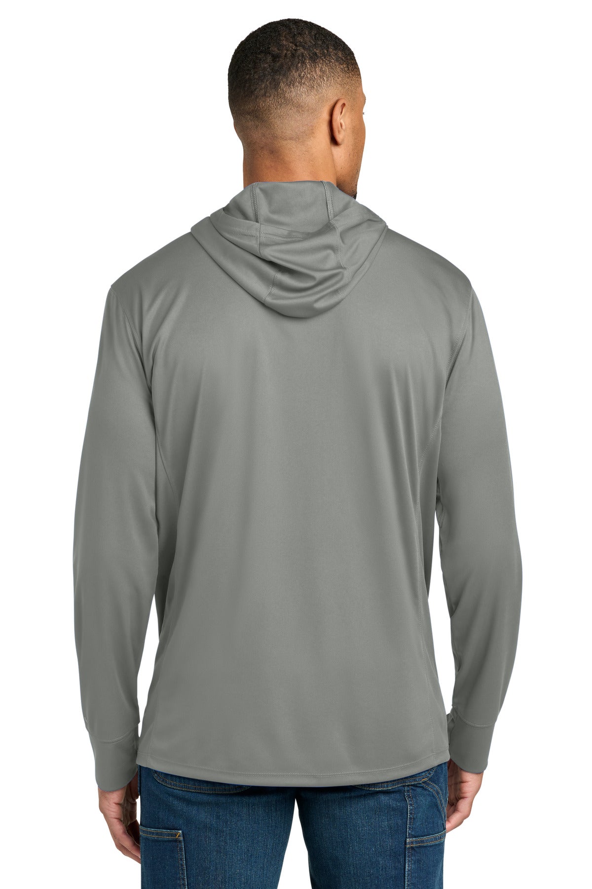 Carhartt Force Sun Defender Long Sleeve Hooded T-Shirt - Asphalt Grey