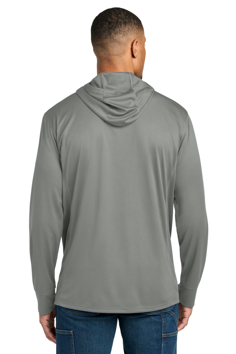 Carhartt Force Sun Defender Long Sleeve Hooded T-Shirt - Asphalt Grey