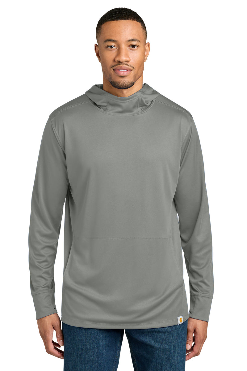 Carhartt Force Sun Defender Long Sleeve Hooded T-Shirt - Asphalt Grey