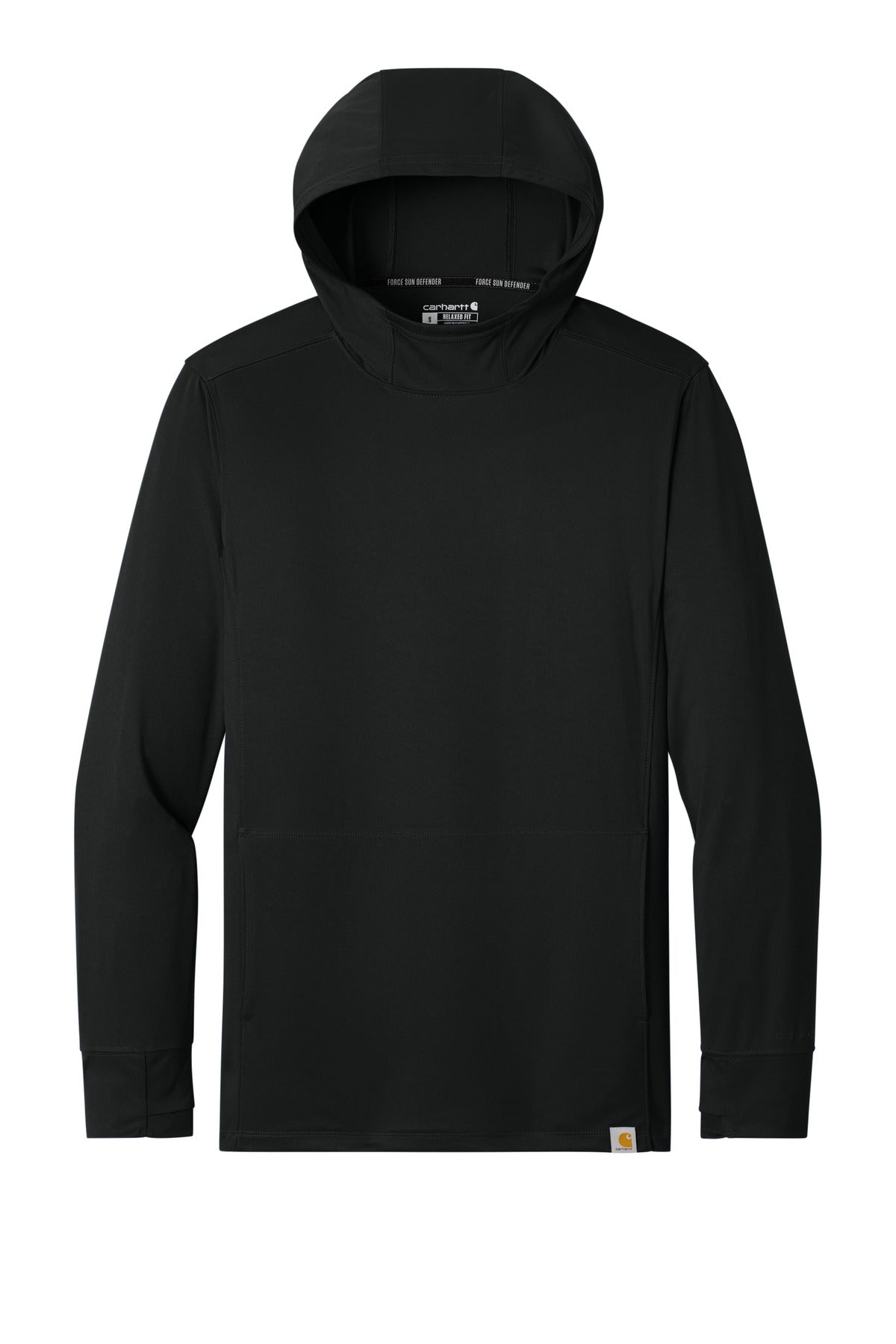 Carhartt Force Sun Defender Long Sleeve Hooded T-Shirt - Black