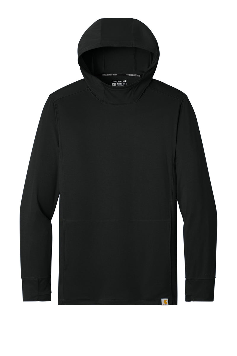 Carhartt Force Sun Defender Long Sleeve Hooded T-Shirt - Black
