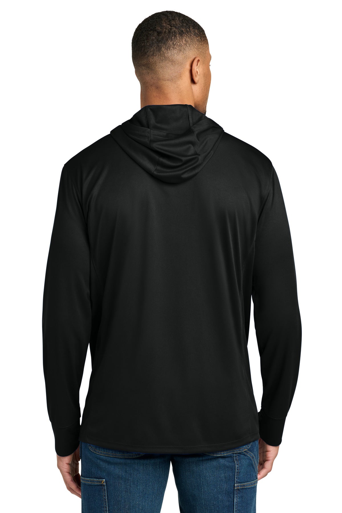 Carhartt Force Sun Defender Long Sleeve Hooded T-Shirt - Black
