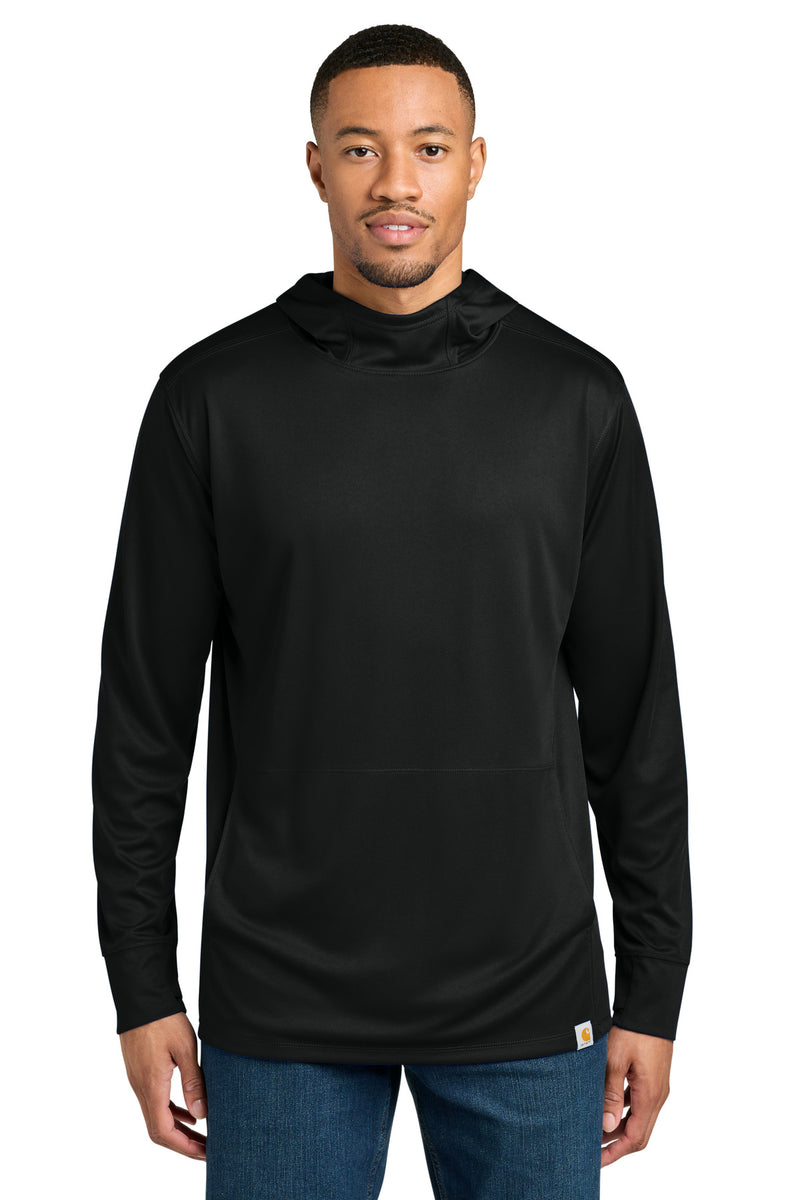 Carhartt Force Sun Defender Long Sleeve Hooded T-Shirt - Black