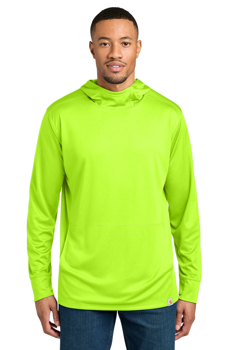 Carhartt Force Sun Defender Long Sleeve Hooded T-Shirt - Brite Lime