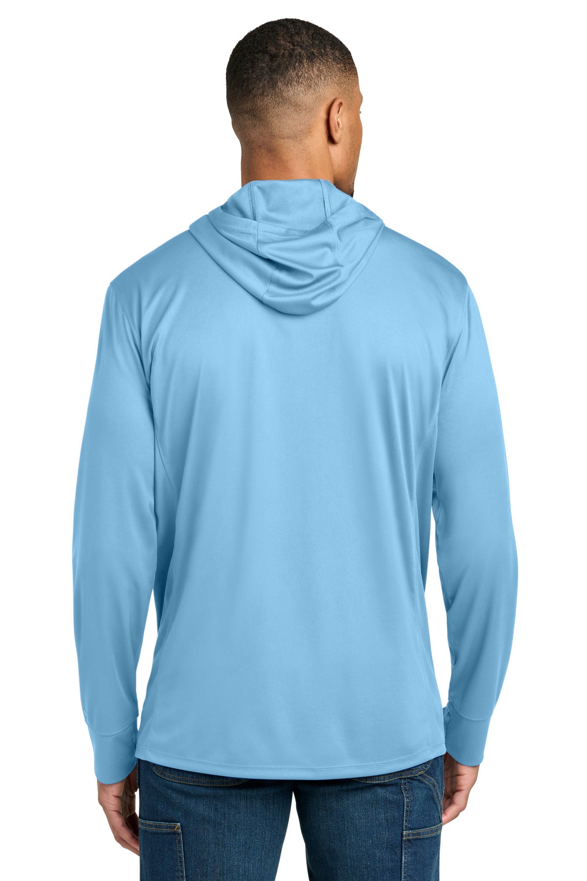 Carhartt Force Sun Defender Long Sleeve Hooded T-Shirt - Fresh Water Blue