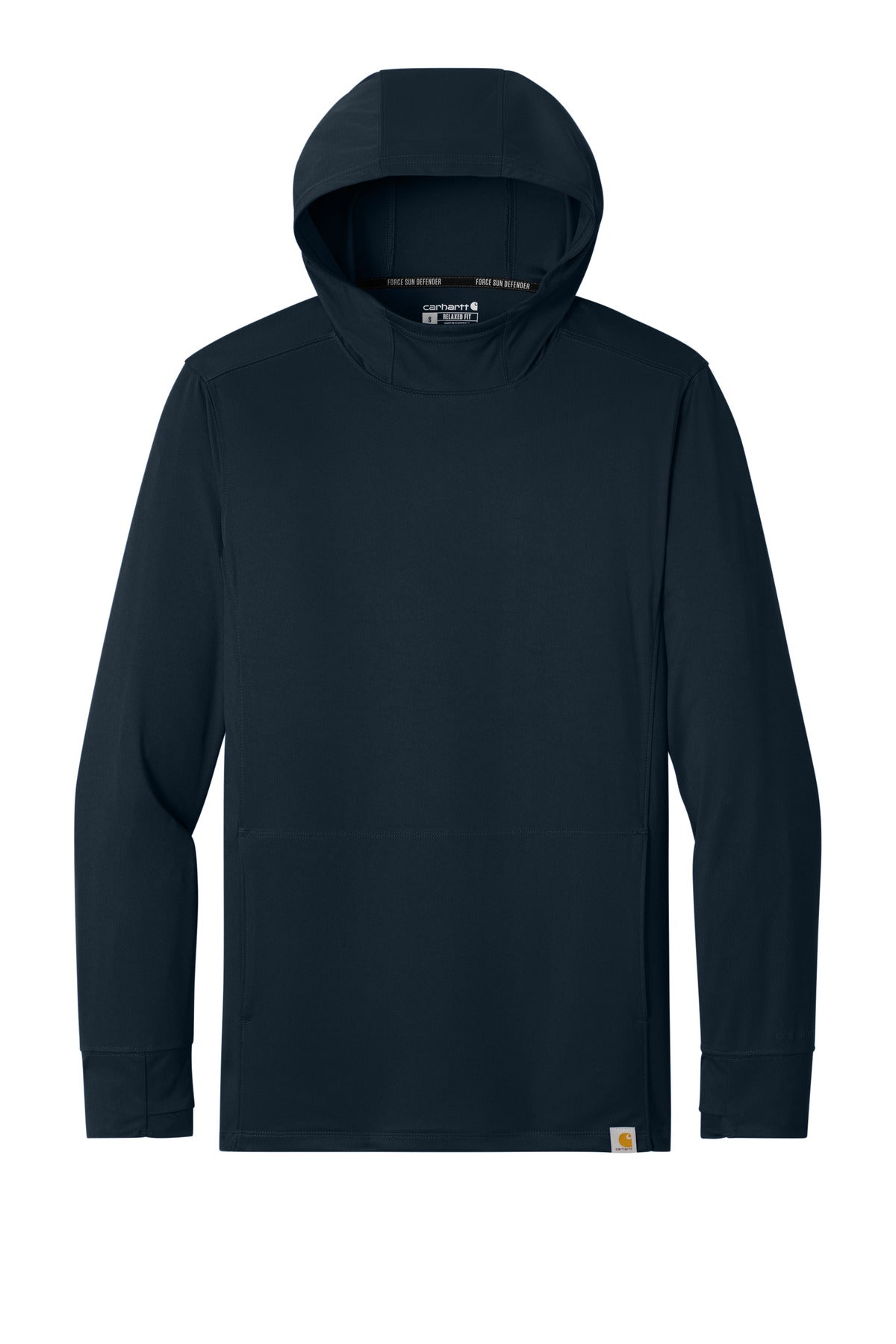 Carhartt Force Sun Defender Long Sleeve Hooded T-Shirt - Navy