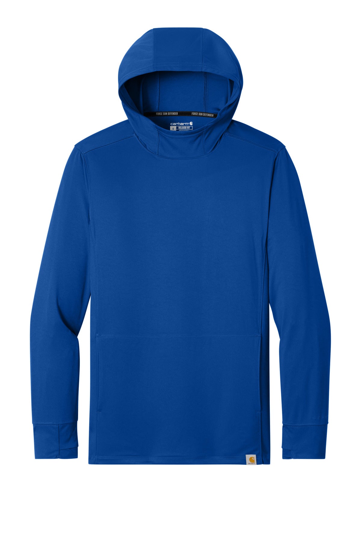 Carhartt Force Sun Defender Long Sleeve Hooded T-Shirt - Royal Glass Blue