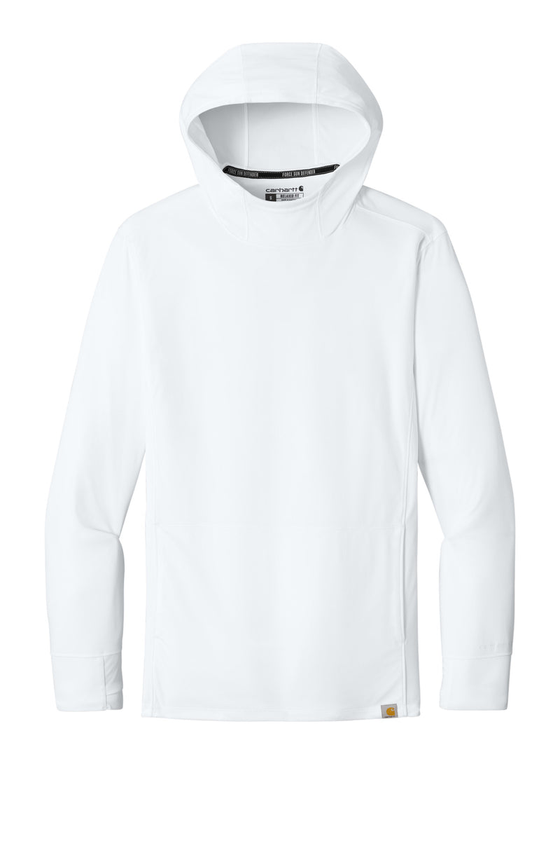 Carhartt Force Sun Defender Long Sleeve Hooded T-Shirt - White