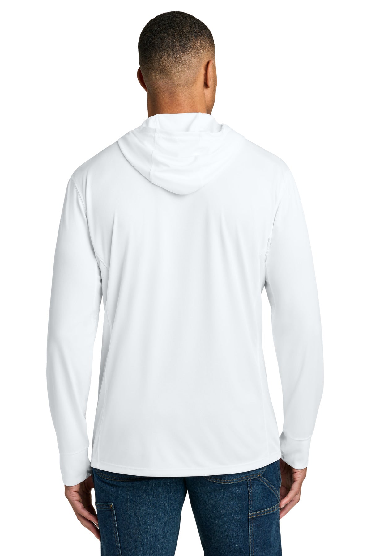 Carhartt Force Sun Defender Long Sleeve Hooded T-Shirt - White