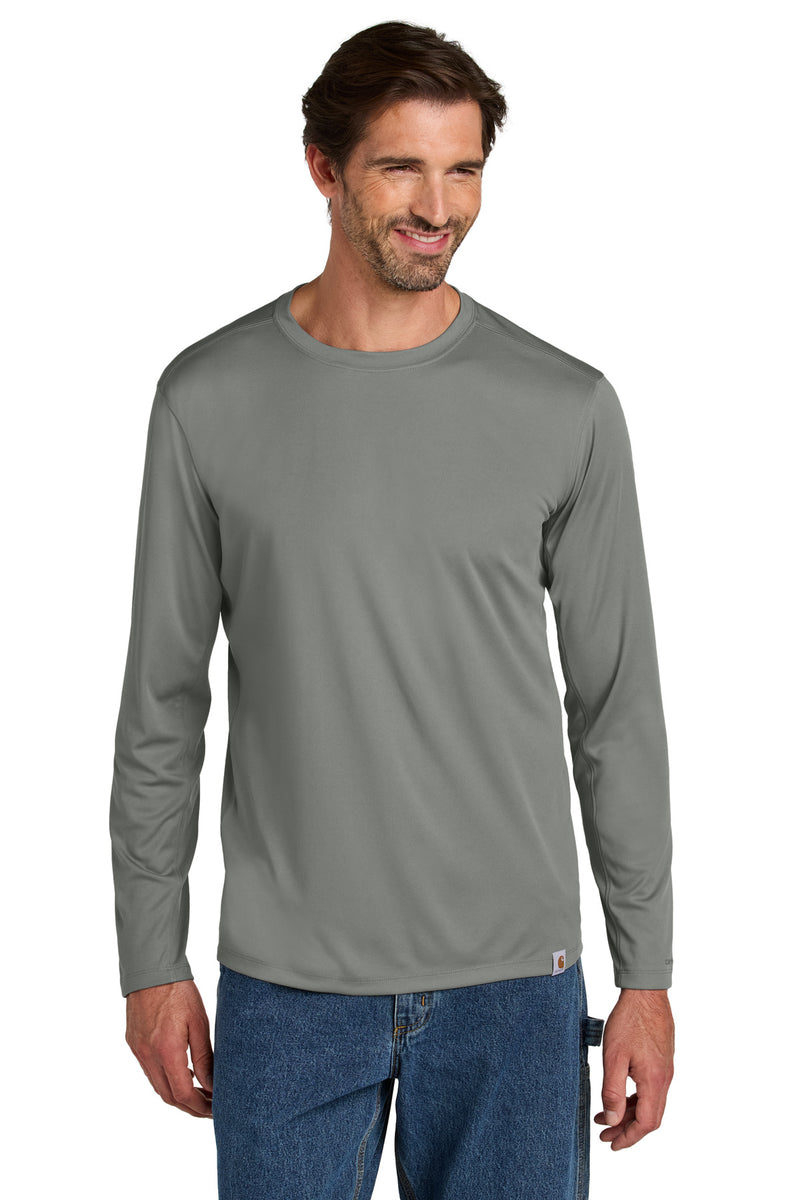 Carhartt Force Sun Defender Long Sleeve T-Shirt - Asphalt Grey