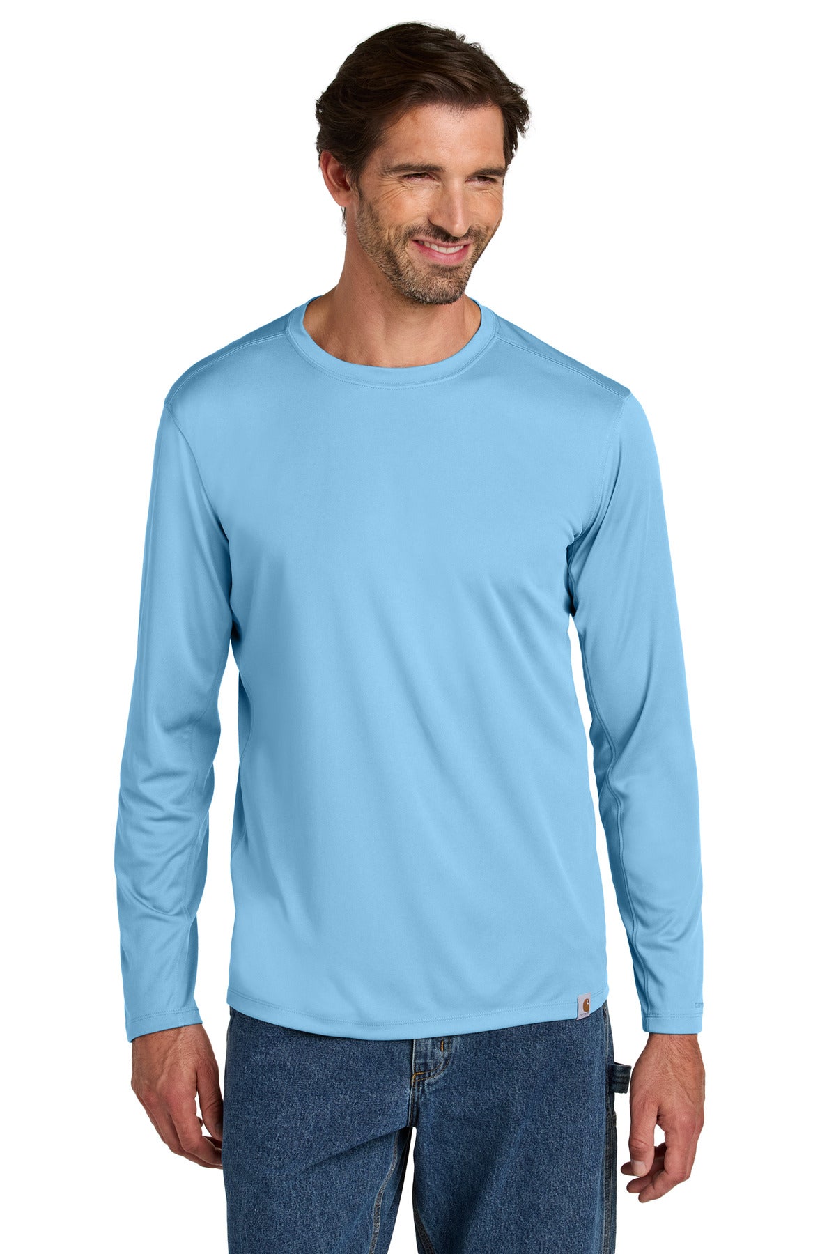 Carhartt Force Sun Defender Long Sleeve T-Shirt - Fresh Water Blue