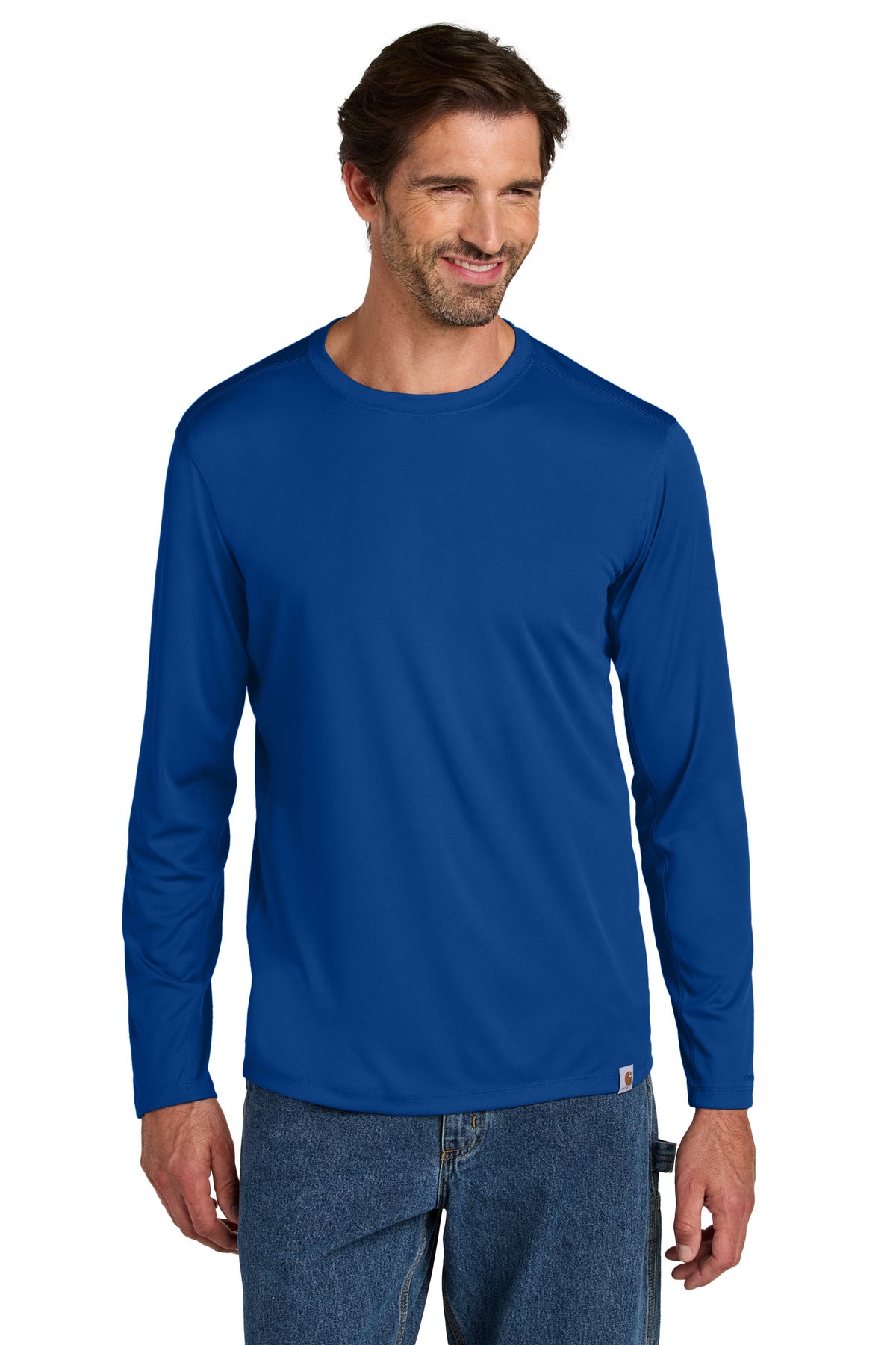 Carhartt Force Sun Defender Long Sleeve T-Shirt - Royal Glass Blue