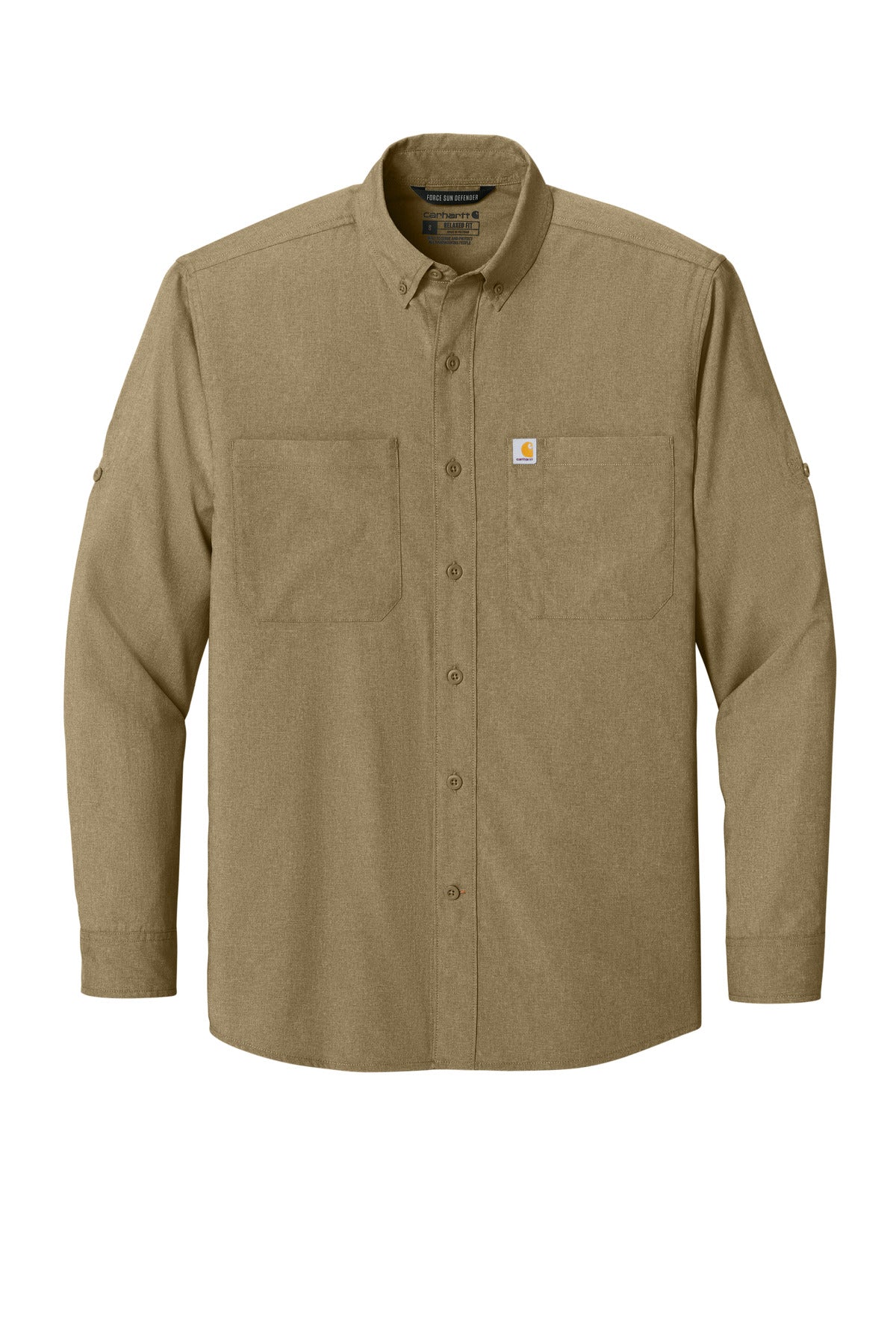 Carhartt Force Sun Defender Long Sleeve Shirt - Dark Khaki