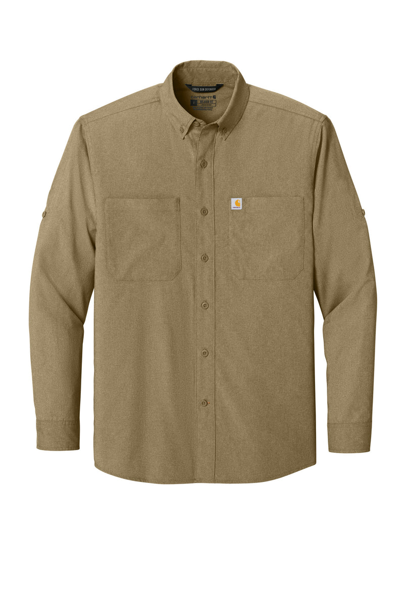 Carhartt Force Sun Defender Long Sleeve Shirt - Dark Khaki