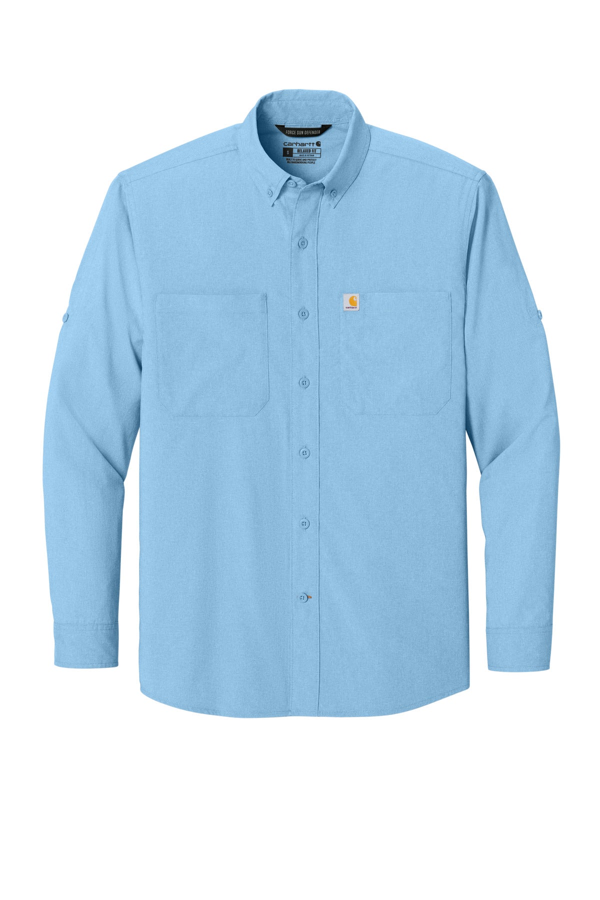 Carhartt Force Sun Defender Long Sleeve Shirt - Fresh Water Blue
