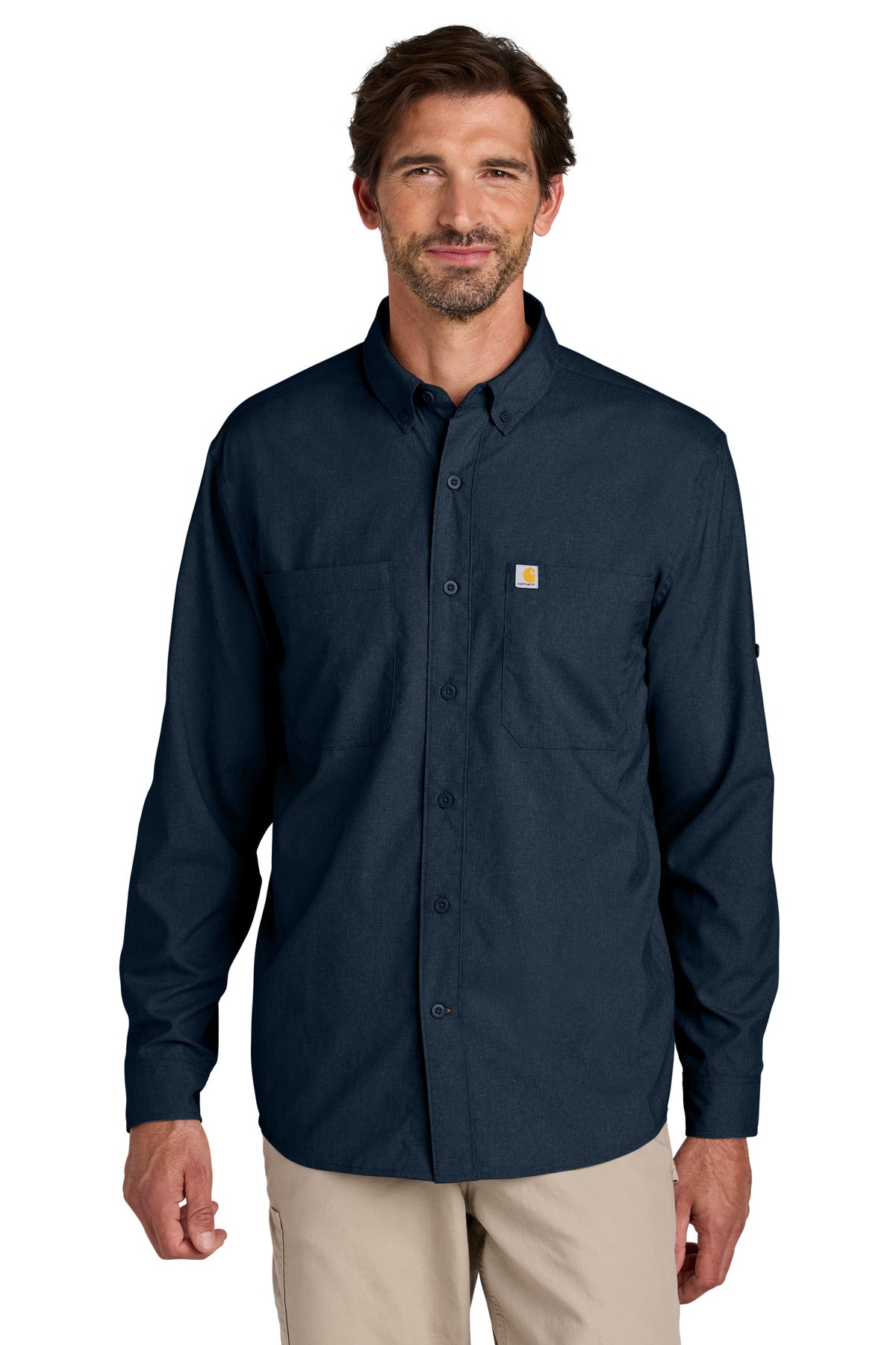 Carhartt Force Sun Defender Long Sleeve Shirt - Navy