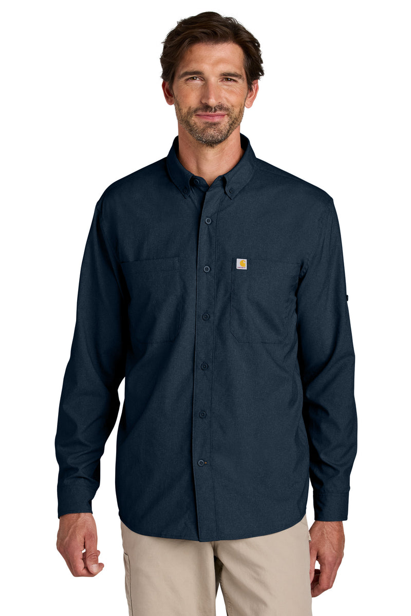 Carhartt Force Sun Defender Long Sleeve Shirt - Navy