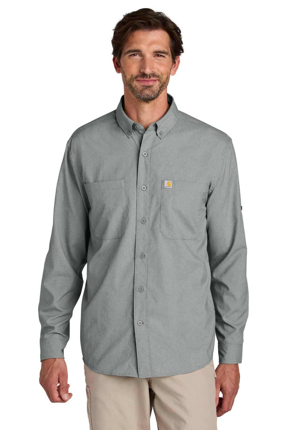 Carhartt Force Sun Defender Long Sleeve Shirt - Steel