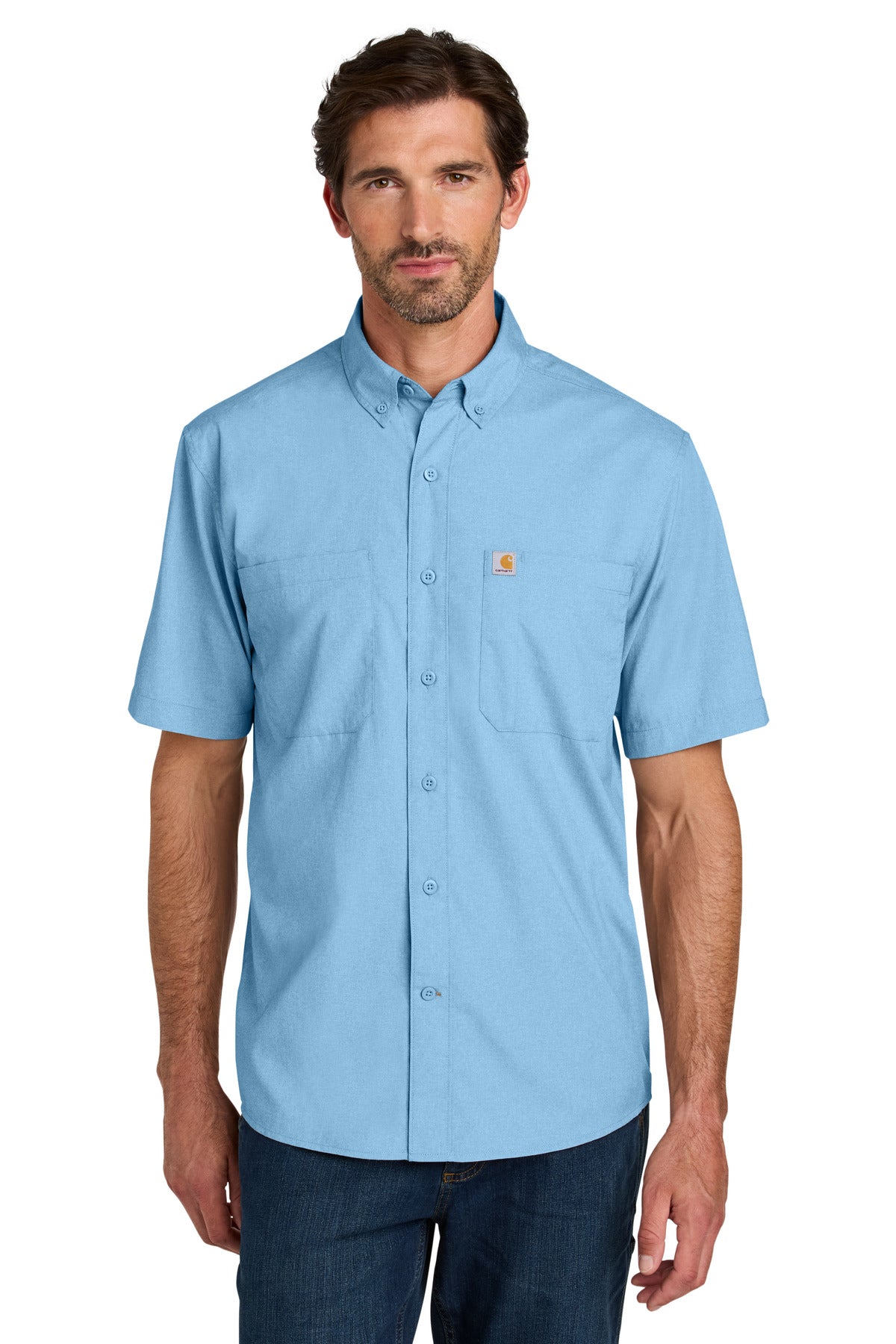 Carhartt Force Sun Defender Short Sleeve Shirt - Fresh Water Blue