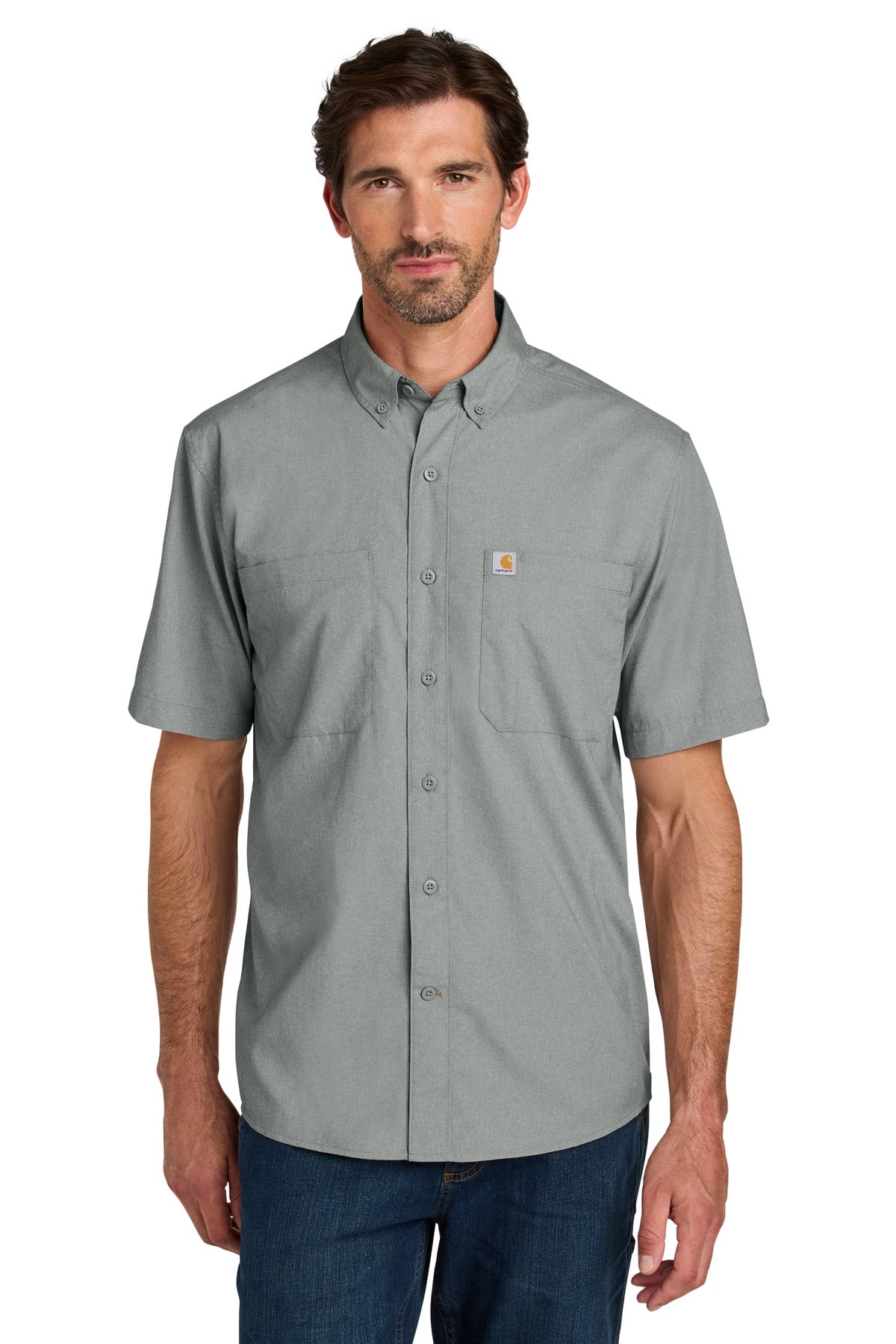 Carhartt Force Sun Defender Short Sleeve Shirt - Steel