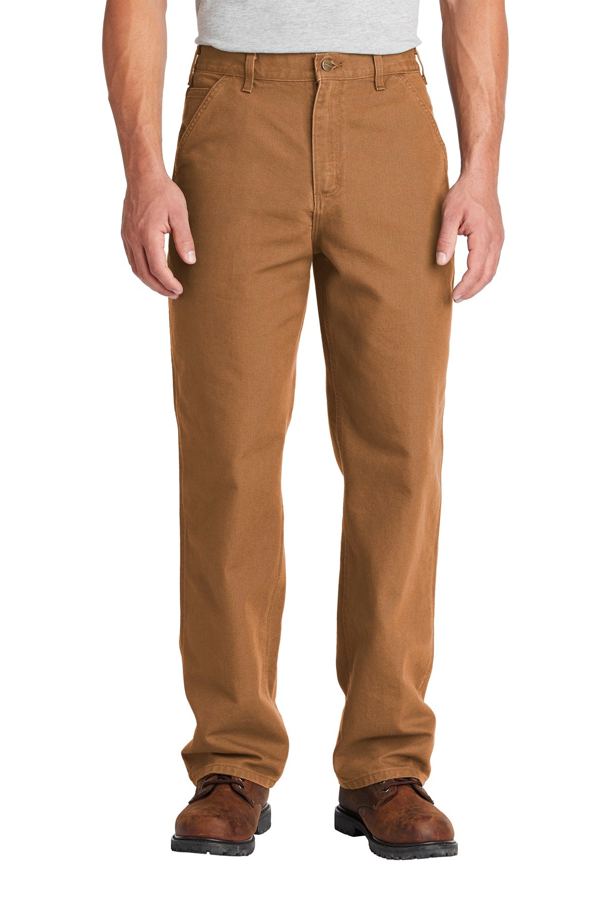 Carhartt Washed-Duck Work Dungaree - Carhartt Brown