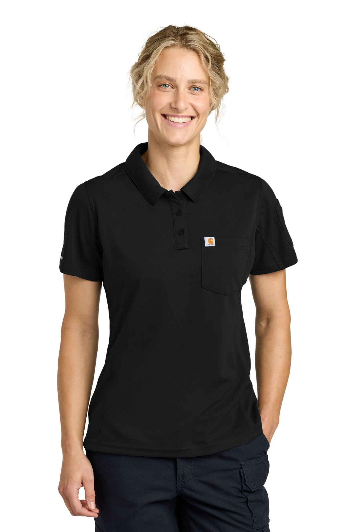 Carhartt Women's FLD & RSCU Polo - Black