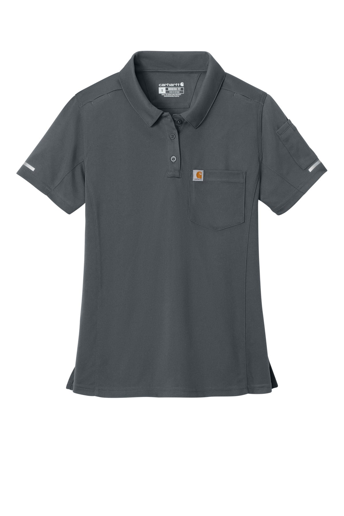 Carhartt Women's FLD & RSCU Polo - Pewter