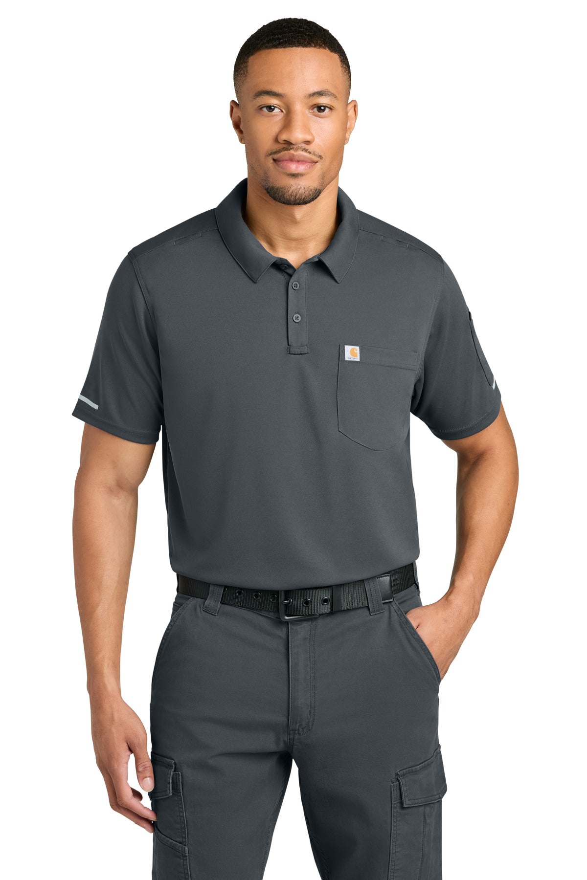 Carhartt FLD & RSCU Polo - Pewter