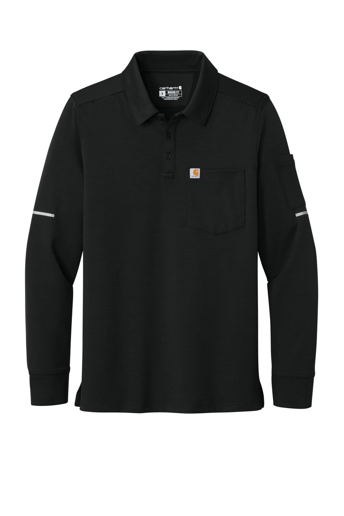 Carhartt FLD & RSCU Long Sleeve Polo - Black