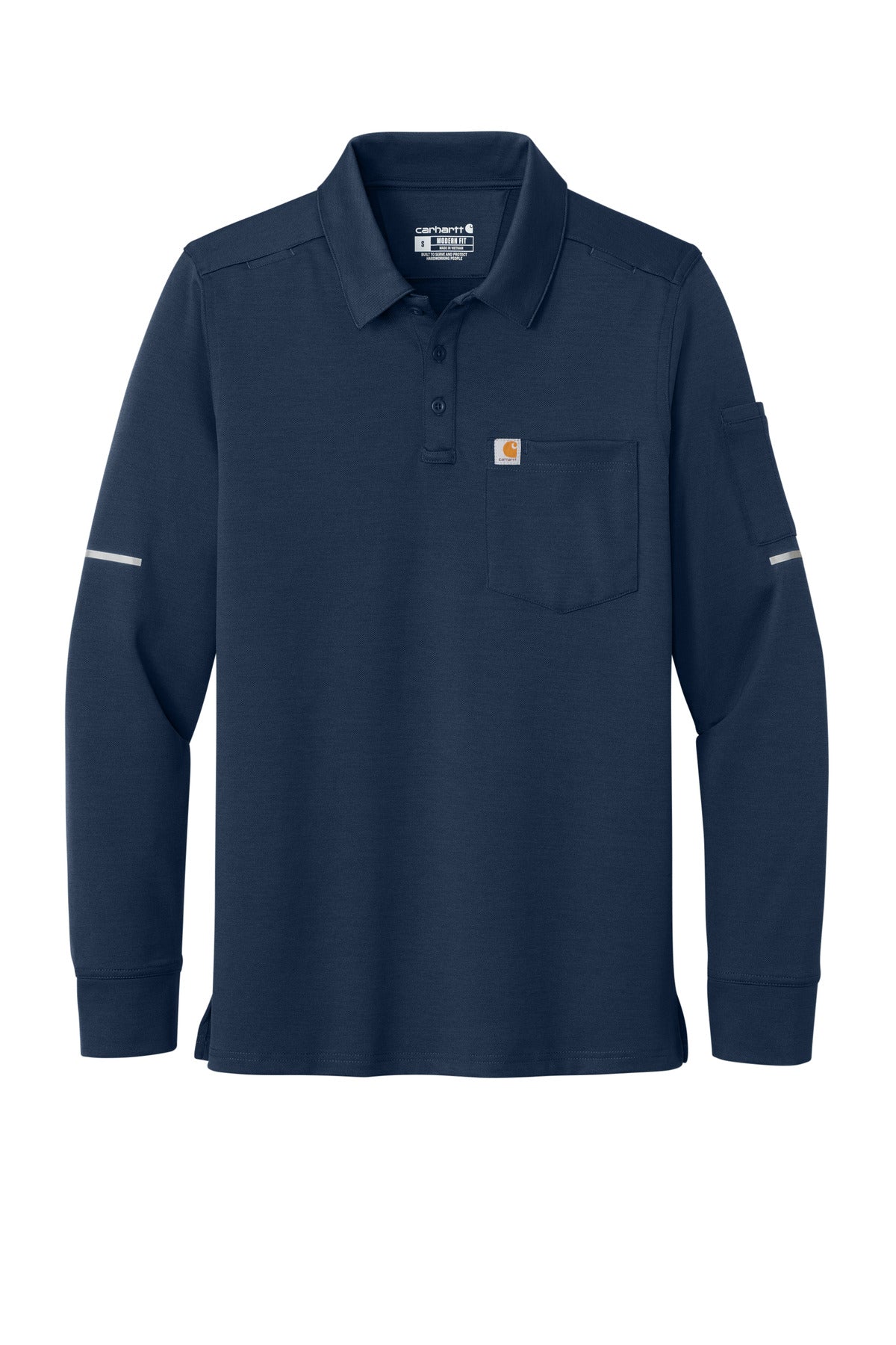 Carhartt FLD & RSCU Long Sleeve Polo - Dark Navy