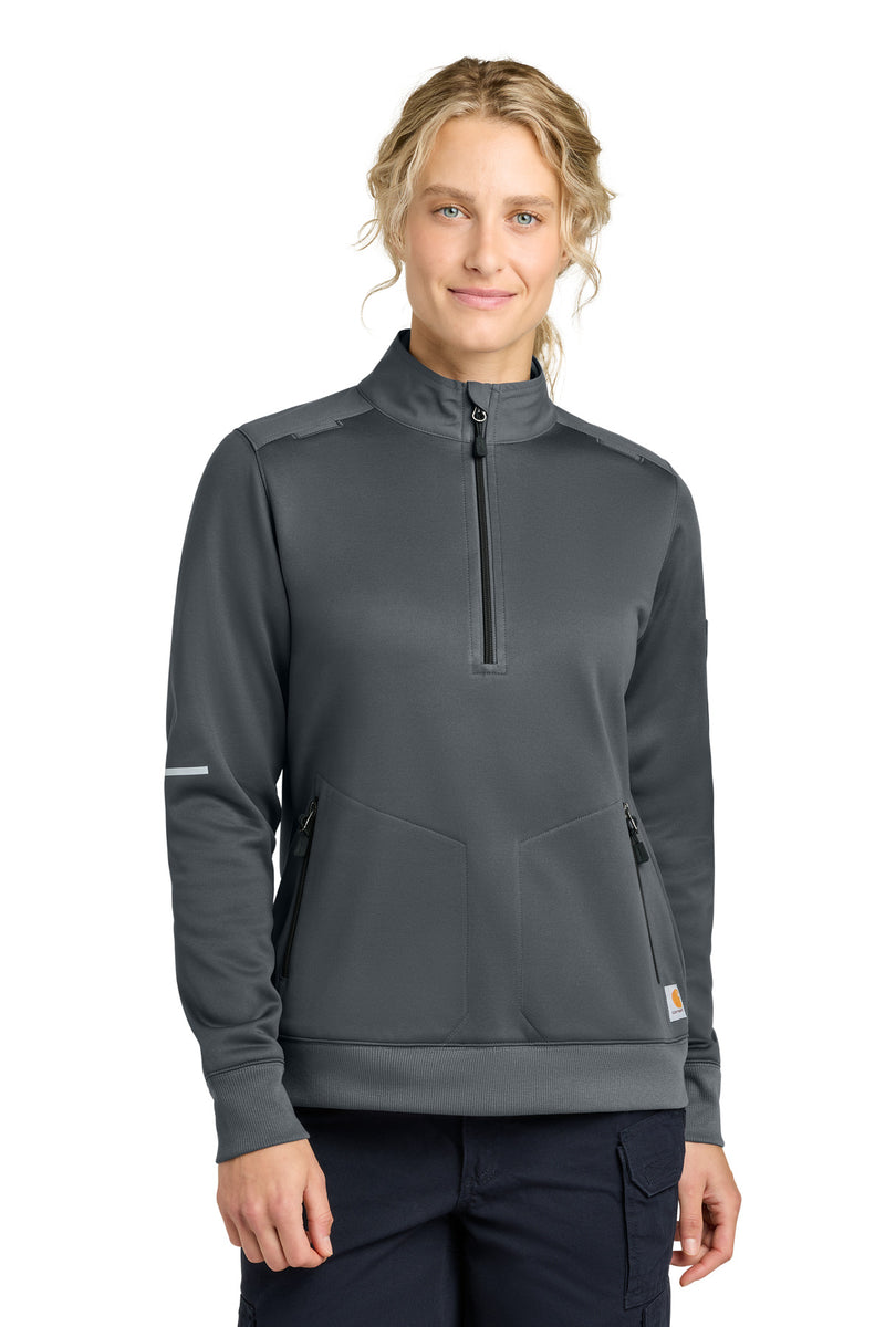 Carhartt Women's FLD & RSCU 1/2-Zip Mid-Layer - Pewter