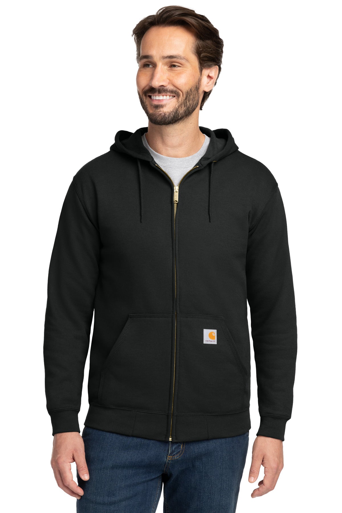 Carhartt Midweight Hooded Zip-Front Sweatshirt - Black