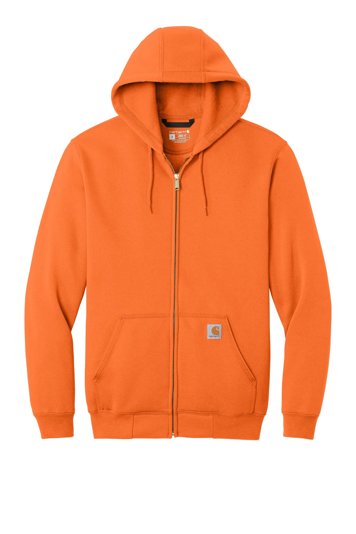 Carhartt Midweight Hooded Zip-Front Sweatshirt - Brite Orange
