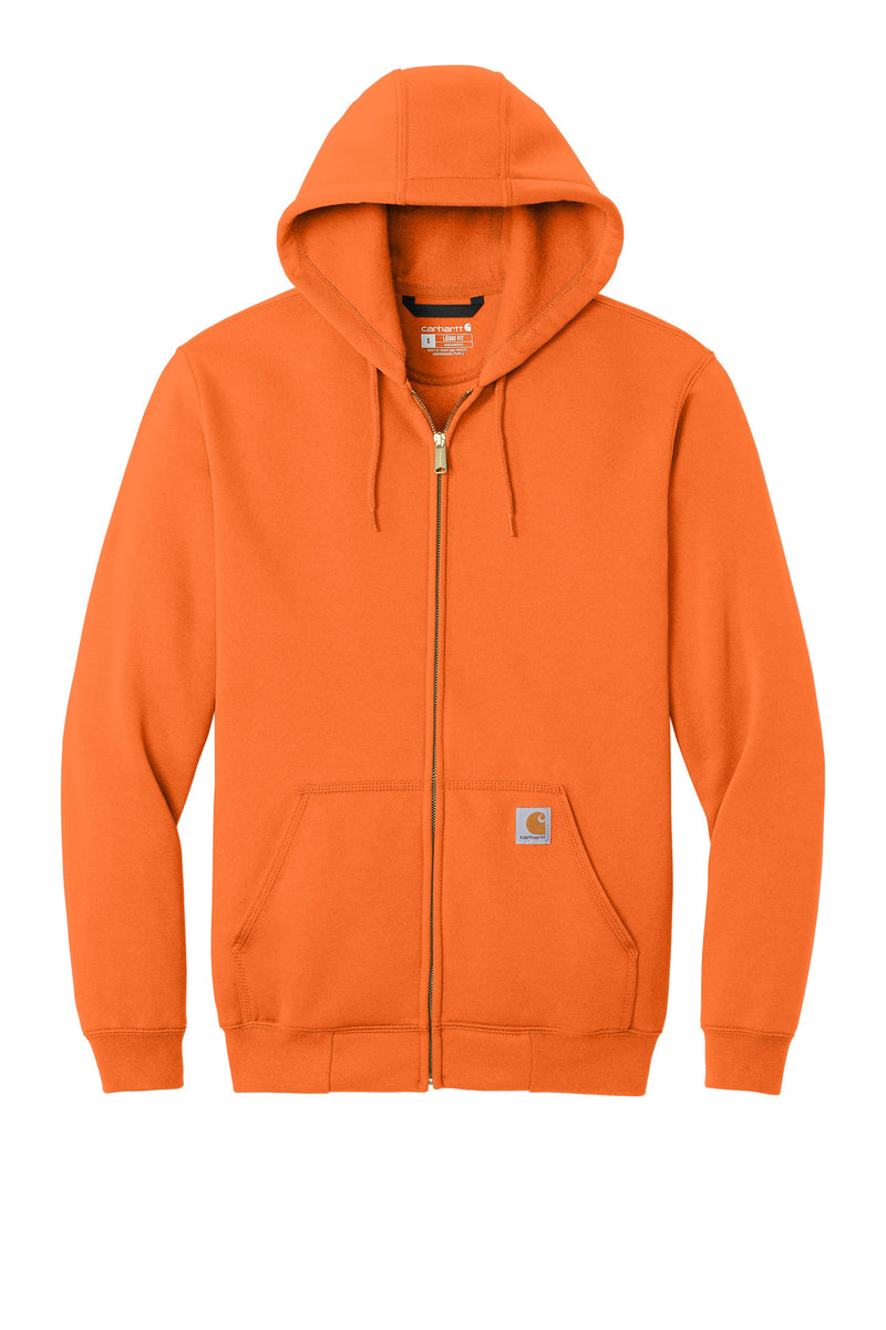 Carhartt Midweight Hooded Zip-Front Sweatshirt - Brite Orange