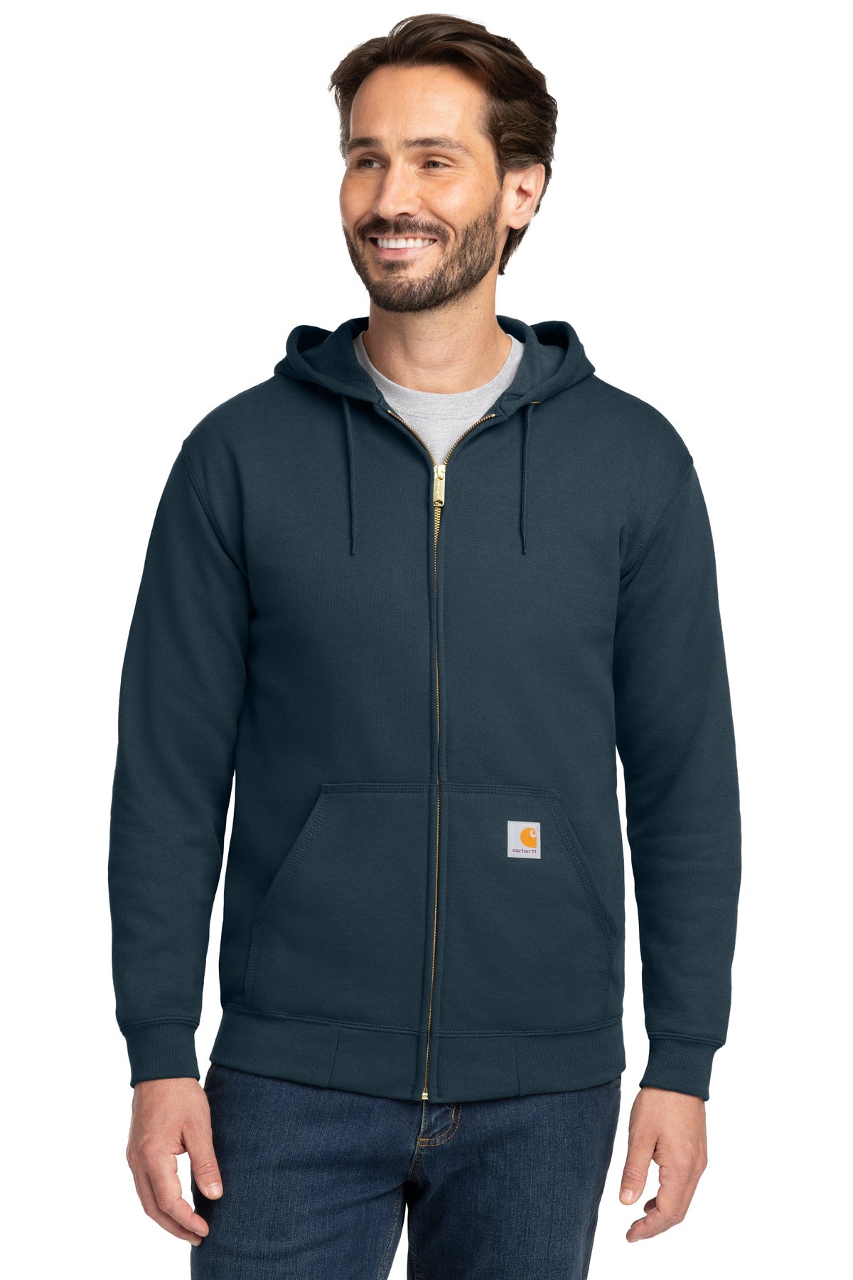 Carhartt Midweight Hooded Zip-Front Sweatshirt - New Navy