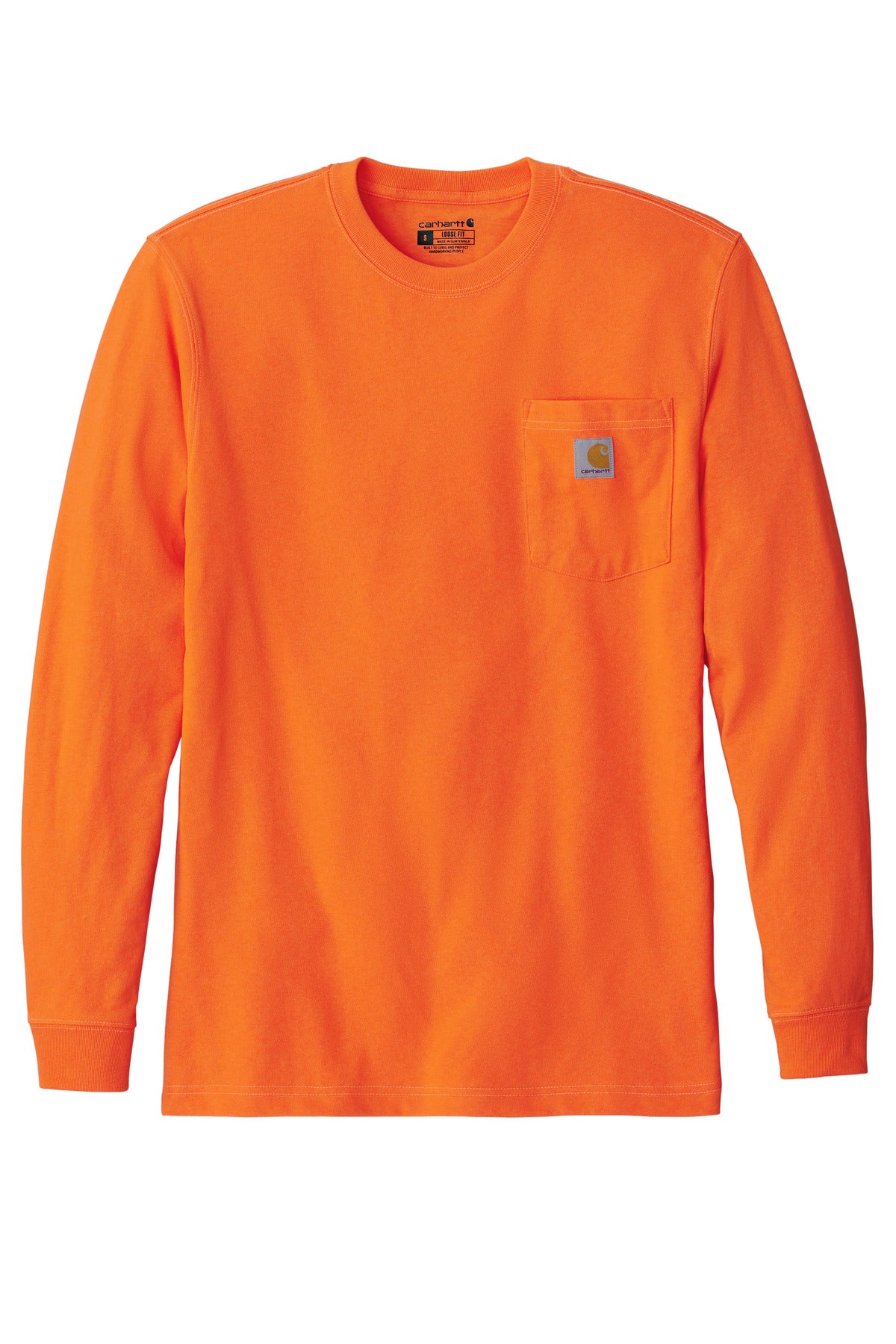 Carhartt Workwear Pocket Long Sleeve T-Shirt - Brite Orange